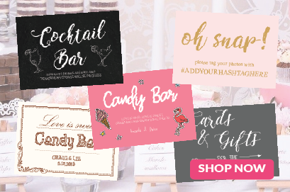 Reception Sign / Candy Bar Sign /  Hashtag sign / Cocktail Sign